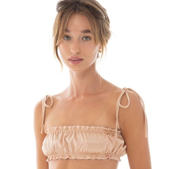 ARE YOU AM I Fawn/Champagne NAI Silk Bandeau!｡･:*:･ﾟ★,｡･:*:･ﾟ☆｡･:*:･ﾟ★,｡･:*:･ﾟ☆ - Picture 2 of 5